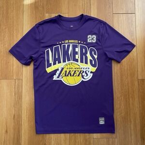 L.A. Lakers Lebron James  T-Shirt Purple Short Sleeve Los Angeles SIZE M